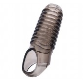 Дымчатая насадка с рёбрышками и подхватом мошонки ToyFa XLover - 12,5 см. - ToyFa - в Пушкино купить с доставкой