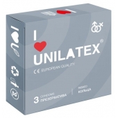 Презервативы с рёбрами Unilatex Ribbed - 3 шт. - Unilatex - купить с доставкой в Пушкино