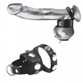 Утяжка для мошонки и пениса Cock Ring With 1  Ball Stretcher And Optional Weight Ring - BlueLine - купить с доставкой в Пушкино