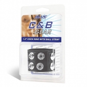 Ремень на член и мошонку 1.5  Cock Ring With Ball Strap - BlueLine - купить с доставкой в Пушкино