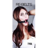 Чёрный кожаный чокер-кляп Tyra Black - Rebelts - купить с доставкой в Пушкино