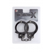 Чёрные наручники из листового металла BONDX METAL CUFFS BLACK - Dream Toys - купить с доставкой в Пушкино