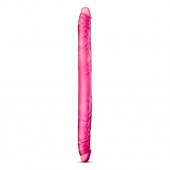 Розовый двусторонний фаллоимитатор B Yours 16  Double Dildo - 40,6 см. - Blush Novelties