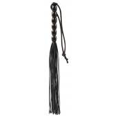 Чёрная мини-плеть из резины Rubber Mini Whip - 22 см. - Blush Novelties - купить с доставкой в Пушкино