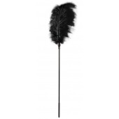 Стек с большим чёрным пером Large Feather Tickler - 65 см. - Blush Novelties - купить с доставкой в Пушкино