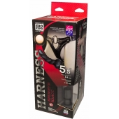 Пояс харнесс премиум класса WOMAN SIMPLEX(S) с 3 черными насадками - LOVETOY (А-Полимер) - купить с доставкой в Пушкино