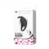 Чёрное эрекционное кольцо с вибрацией Rabbit Vibrator - Baile - в Пушкино купить с доставкой