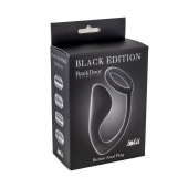 Чёрное эрекционное кольцо с анальной пробкой Button Anal Plug - Lola Games - в Пушкино купить с доставкой