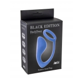 Синее эрекционное кольцо с анальной пробкой Button Anal Plug - Lola Games - в Пушкино купить с доставкой