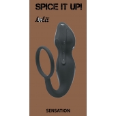 Серое эрекционное кольцо Sensation с анальным стимулятором - Lola Games - в Пушкино купить с доставкой