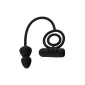 Чёрное эрекционное кольцо с вибропулькой и анальным хвостом - Erotist Adult Toys - в Пушкино купить с доставкой