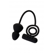 Чёрное эрекционное кольцо с вибростимулятором и анальным хвостом - Erotist Adult Toys - в Пушкино купить с доставкой