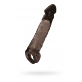 Чёрная насадка на пенис Tс подхватом - 19,5 см. - ToyFa - в Пушкино купить с доставкой