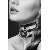 Чёрный тройной чокер с большим кольцом - Bijoux Pour Toi - купить с доставкой в Пушкино