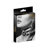Чёрный тройной чокер с большим кольцом - Bijoux Pour Toi - купить с доставкой в Пушкино