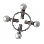 Серебристые зажимы для сосков на винтах - ToyFa - купить с доставкой в Пушкино