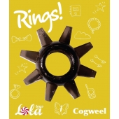 Чёрное эрекционное кольцо Rings Cogweel - Lola Games - в Пушкино купить с доставкой