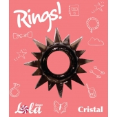 Чёрное эрекционное кольцо Rings Cristal - Lola Games - в Пушкино купить с доставкой