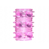 Розовая насадка на пенис Rings Armour - Lola Games - в Пушкино купить с доставкой