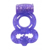 Фиолетовое эрекционное кольцо Rings Treadle с подхватом - Lola Games - в Пушкино купить с доставкой