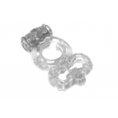 Прозрачное эрекционное кольцо Rings Treadle с подхватом - Lola Games - в Пушкино купить с доставкой