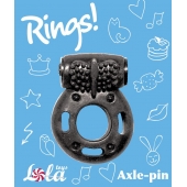 Черное эрекционное кольцо с вибрацией Rings Axle-pin - Lola Games - в Пушкино купить с доставкой