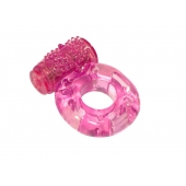 Розовое эрекционное кольцо с вибрацией Rings Axle-pin - Lola Games - в Пушкино купить с доставкой