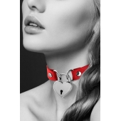 Красный чокер с замком в форме сердца - Bijoux Pour Toi - купить с доставкой в Пушкино