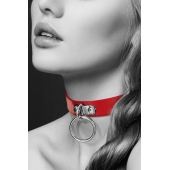 Красный узенький чокер с кольцом - Bijoux Pour Toi - купить с доставкой в Пушкино