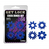 Набор из 4 синих колец Get Lock - Chisa - в Пушкино купить с доставкой