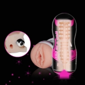 Мастурбатор-вагина Sex In A Can Vibra Vagina Tunnel - Lovetoy - в Пушкино купить с доставкой