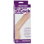 Насадка-реалистик для трусиков Vac-U-Lock 5  Realistic - 12,7 см. - Doc Johnson - купить с доставкой в Пушкино