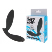 Чёрный вибростимулятор простаты Sex Expert Vibe Pleasure - Sex Expert - в Пушкино купить с доставкой