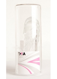 Прозрачная гелевая насадка с клиторальным отростком - 13 см. - Toyfa Basic - в Пушкино купить с доставкой