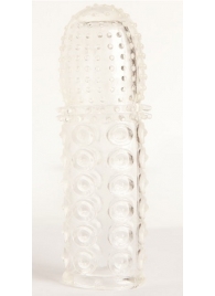 Прозрачная закрытая гелевая насадка - 13,5 см. - Toyfa Basic - в Пушкино купить с доставкой