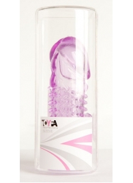 Фиолетовая насадка с коготком и шипами - 13 см. - Toyfa Basic - в Пушкино купить с доставкой