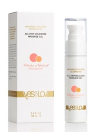 Универсальный массажный гель-смазка Allover Delicious Massage Gel с ароматом персика и аброкоса - 50 мл. - YESforLOV - купить с доставкой в Пушкино