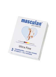 Ультратонкие презервативы Masculan Ultra Fine с обильной смазкой - 3 шт. - Masculan - купить с доставкой в Пушкино