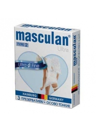 Ультратонкие презервативы Masculan Ultra Fine с обильной смазкой - 3 шт. - Masculan - купить с доставкой в Пушкино
