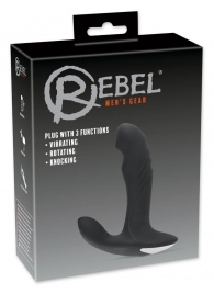 Черный вибромассажер простаты с функцией римминга Plug with Perineum Stimulator - 16,6 см. - Orion - в Пушкино купить с доставкой