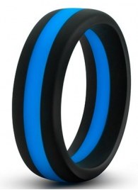 Черно-синее эрекционное кольцо Silicone Go Pro Cock Ring - Blush Novelties - в Пушкино купить с доставкой