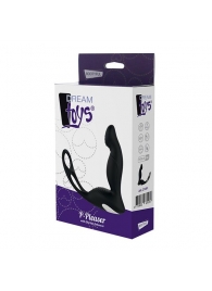 Черный вибромассажер простаты P-PLEASER W ERECTION ENHANCE - Dream Toys - в Пушкино купить с доставкой