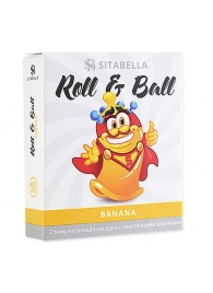 Стимулирующий презерватив-насадка Roll   Ball Banana - Sitabella - купить с доставкой в Пушкино