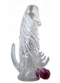 Закрытая прозрачная вибронасадка на пенис Crystal Sleeve Vibe - Erowoman-Eroman - в Пушкино купить с доставкой