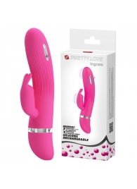 Розовый вибратор Ingram с электростимуляцией - 19,2 см. - Baile - купить с доставкой в Пушкино