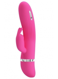 Розовый вибратор Ingram с электростимуляцией - 19,2 см. - Baile - купить с доставкой в Пушкино