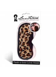 Леопардовая маска на глаза Peek-a-Boo - Lux Fetish - купить с доставкой в Пушкино