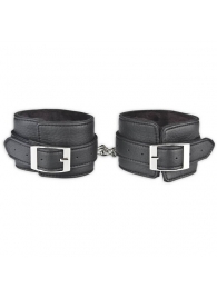 Черные фиксаторы для ног на цепи с мехом внутри - Lux Fetish - купить с доставкой в Пушкино