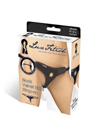 Черные плюшевые трусики для страпона - Lux Fetish - купить с доставкой в Пушкино