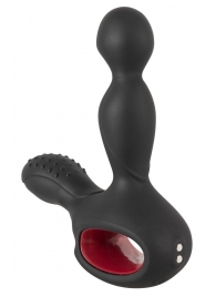 Черный вибромассажер простаты с нагревом и ротацией Prostate Plug - 14,5 см. - Orion - в Пушкино купить с доставкой